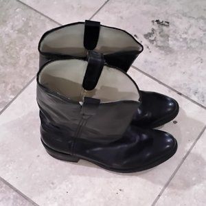 Men Black Maxitred Water Resistant 10" Cowboy Roper Boots Size 13D 2" Heel GUC